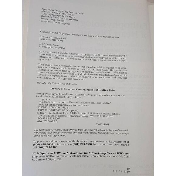 Pathophysiology of Heart Disease 4th (Fourth) Edition by Lilly - Picture 4 of 5